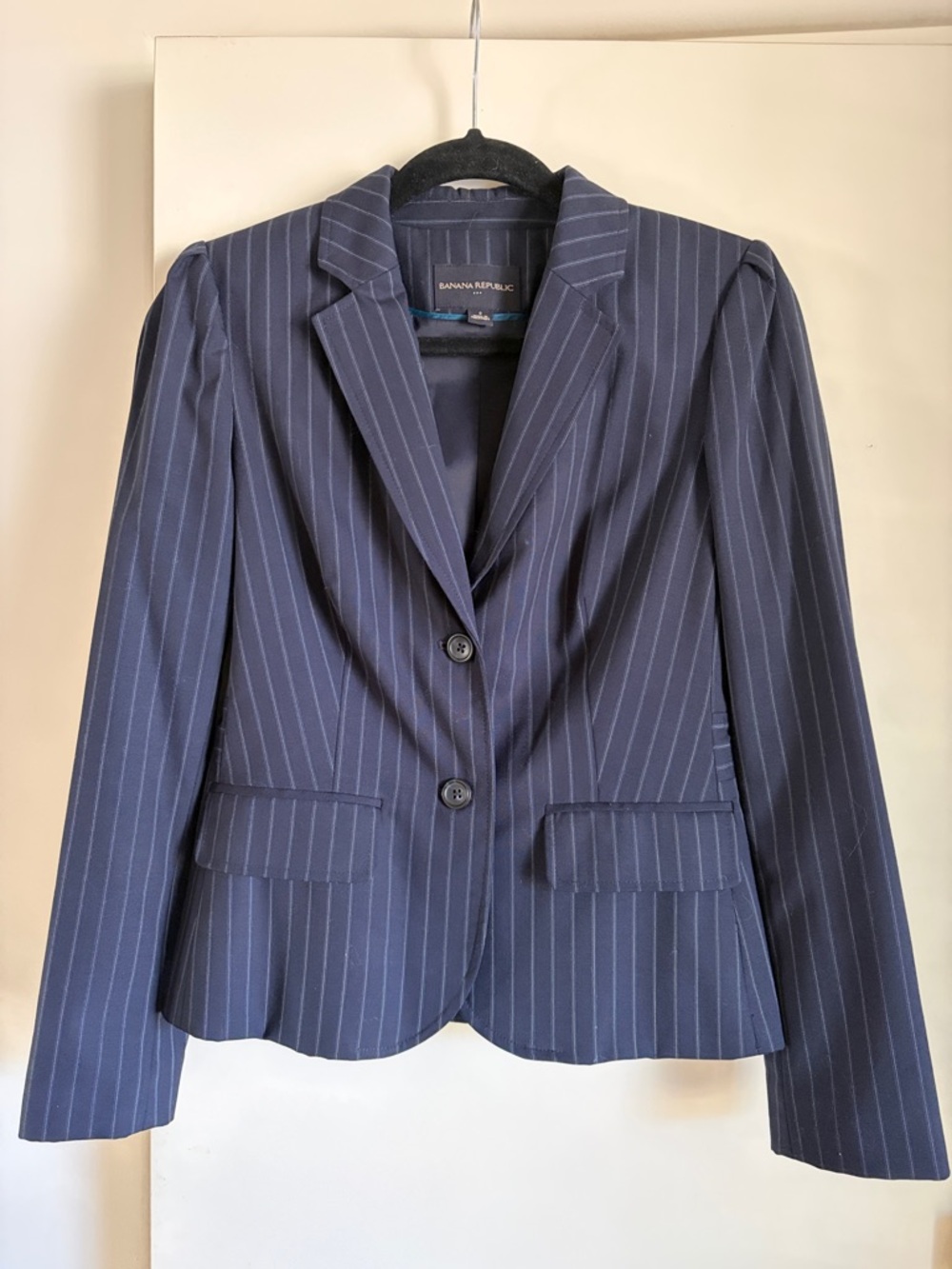 Banana Republic Navy Pinstripes Blazer Size 2